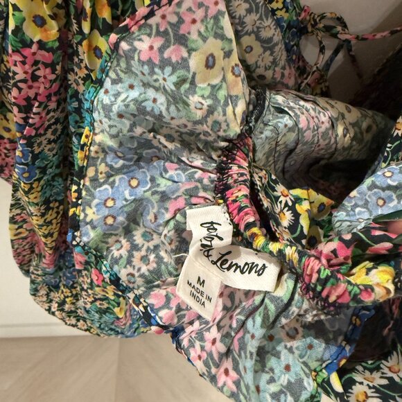 For Love & Lemons Ruth Crop Top M / Blue - Picture 4 of 4